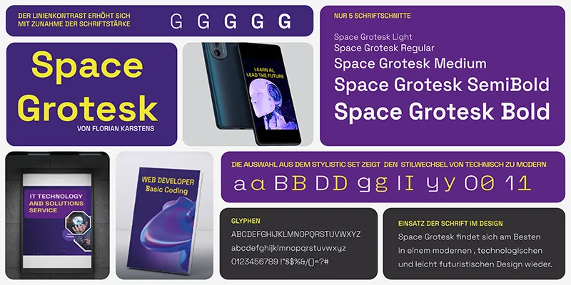 Space Grotesk Bento Grid