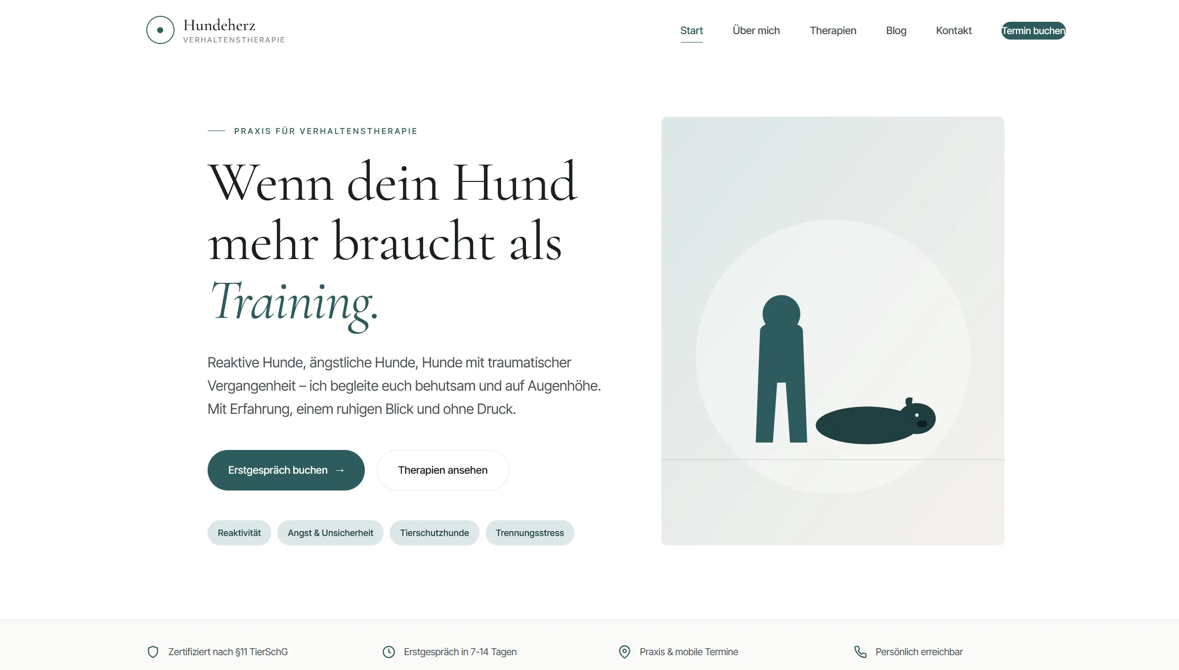 Webseite für Hundetherapeuten