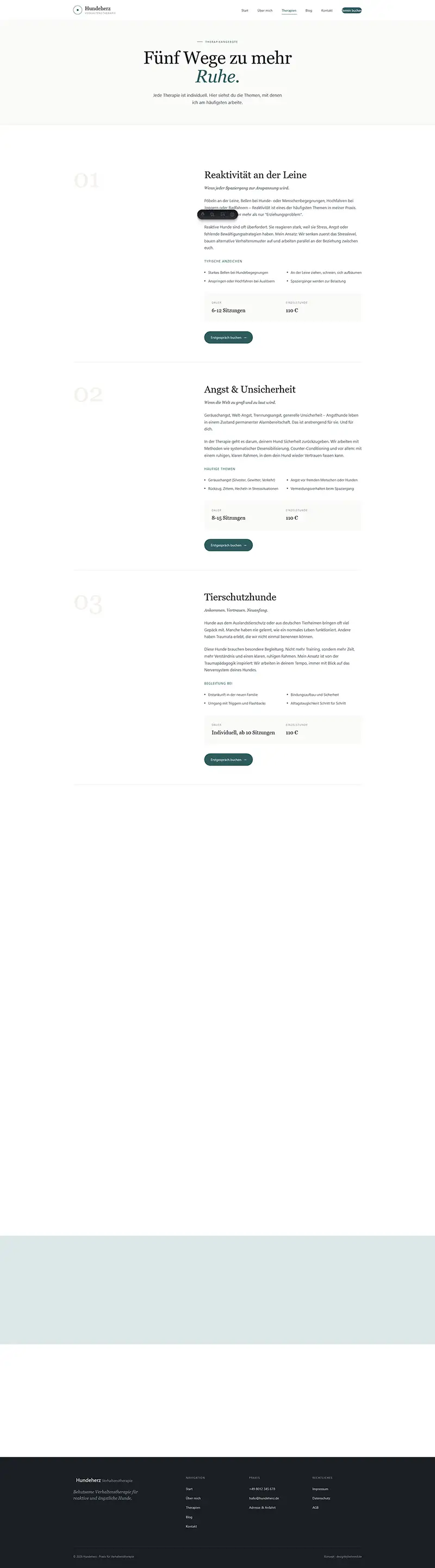 Hundeherz – Therapien